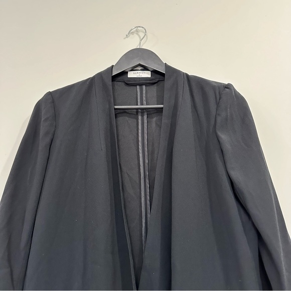 Babaton Aritzia Black Power Hip Blazer Size 6 - Picture 7 of 10